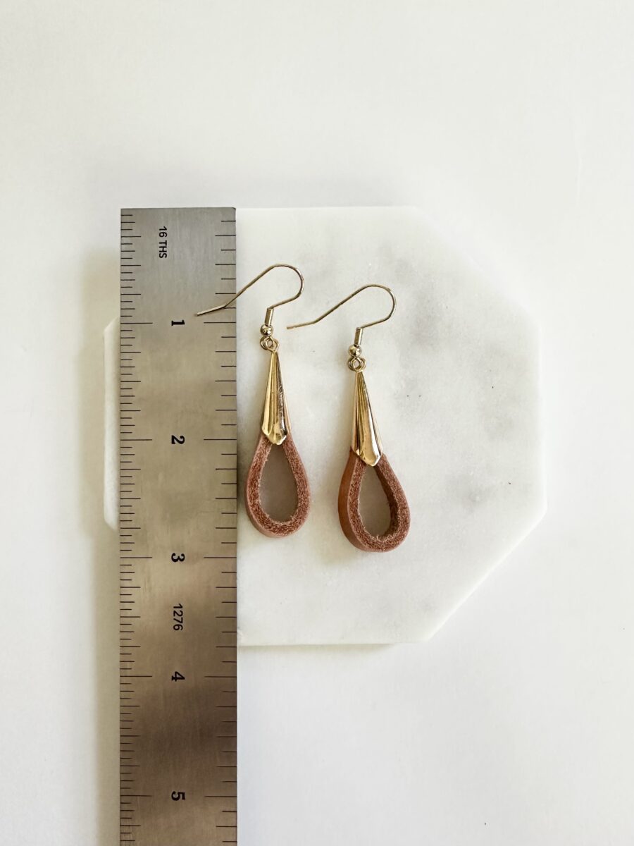 leather loop earrings - Image 23