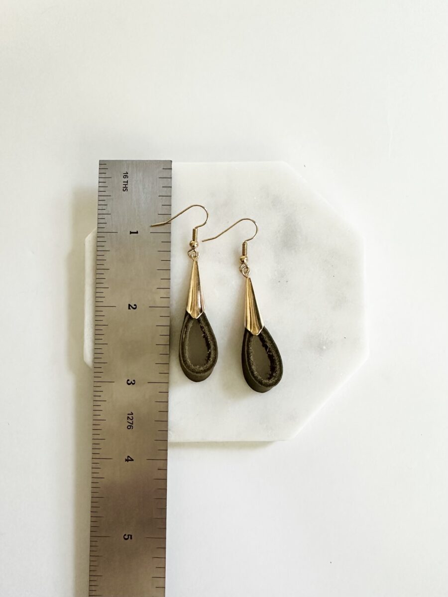 leather loop earrings - Image 9