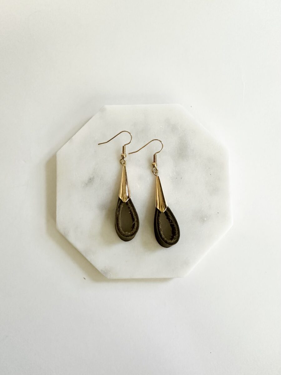 leather loop earrings - Image 8